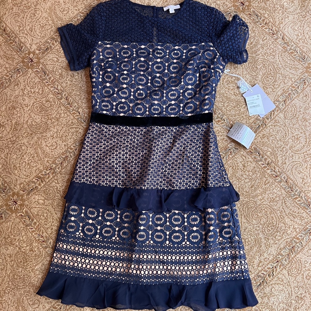 Chelsea Blue knee length Small dress